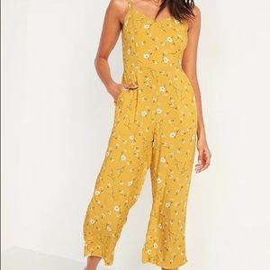 Old Navy Floral Print V-Neck Cami Jumpsuit